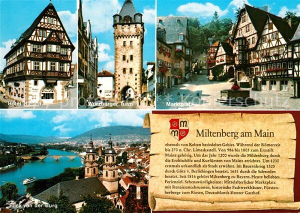 Miltenberg Main Hotel Riesen Marktplatz Würzburger Turm