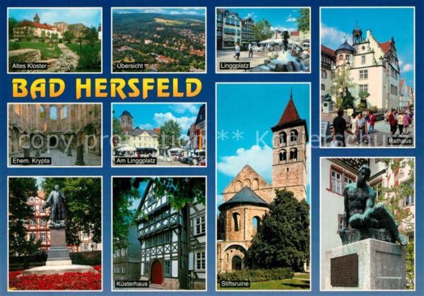 Bad Hersfeld Linggplatz Rathaus Stiftsruine Küsterha
