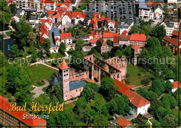 Bad Hersfeld Stiftsruine Fliegeraufnahme