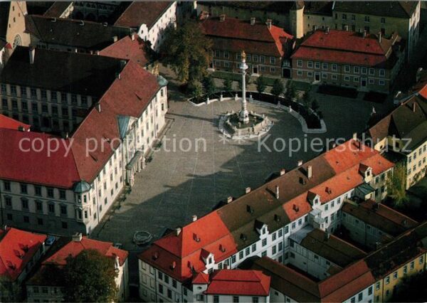 Eichstaett Oberbayern Residenzplatz Fliegeraufnahme