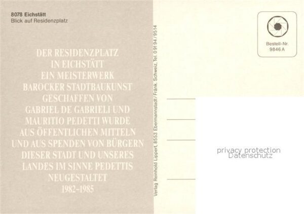 Eichstaett Oberbayern Residenzplatz Fliegeraufnahme – Bild 2
