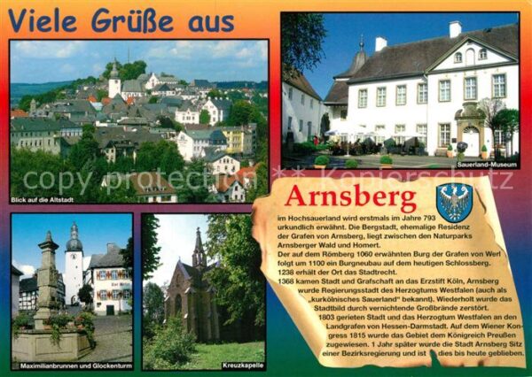 Arnsberg Westfalen Maximilianbrunnen Glockenturm Kreuzkape