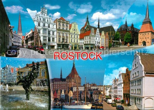 Rostock Brunnen Hafen Tor