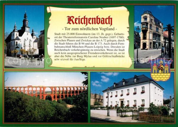 Reichenbach Vogtland Postplatz Zwickauer Strasse Neuberin-Mu