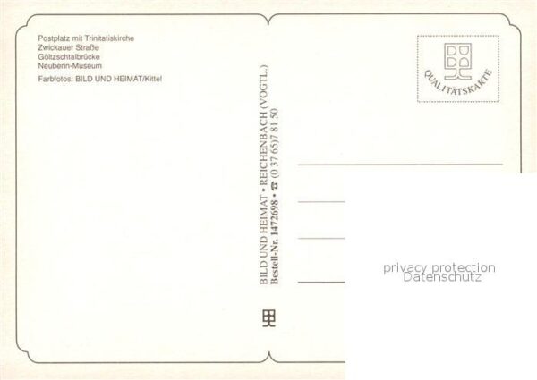 Reichenbach Vogtland Postplatz Zwickauer Strasse Neuberin-Mu – Bild 2