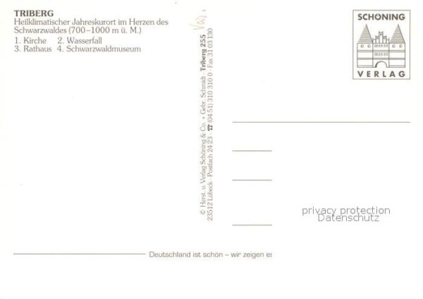 Triberg Schwarzwald Kirche Rathaus Schwarzwaldmuseum – Bild 2
