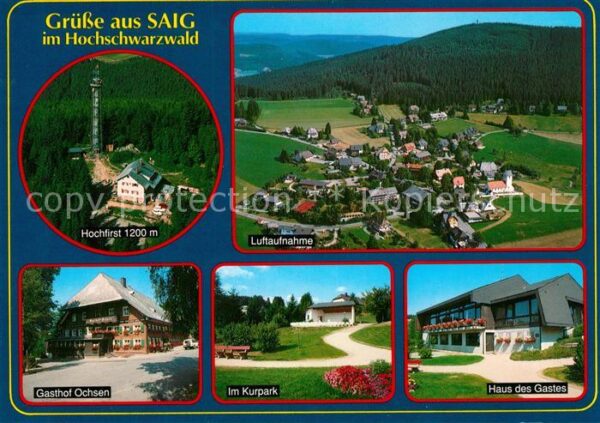 Saig Schwarzwald Fliegeraufnahme Hochfirst Gasthof Ochse