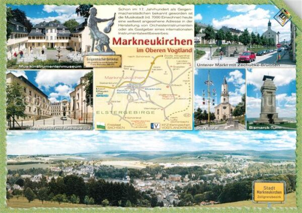 Markneukirchen Bismarck-Turm St. Nicolai Rathaus
