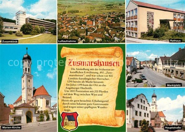 Zusmarshausen Marktplatz Hauptstrasse Marien-Kirche F