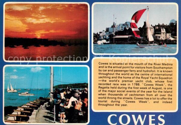 Cowes Abendstimmung Panoramen