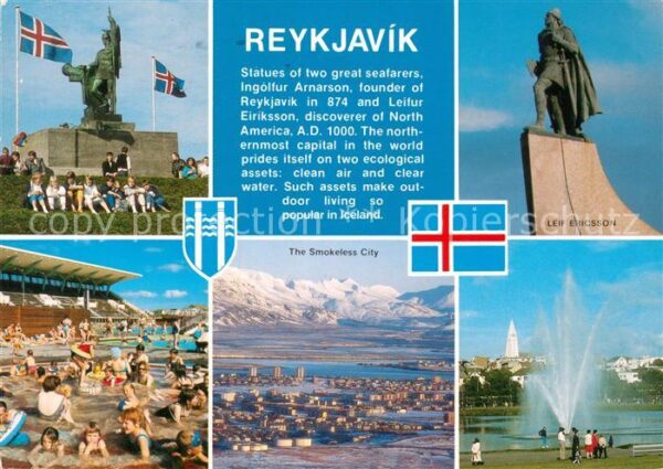 Reykjavík Denkmal Leif Ericsson Smokeless City St