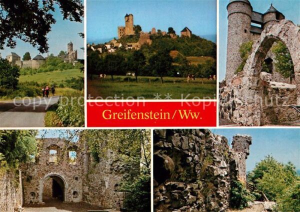 Greifenstein Hessen Burgruine Bruderturm
