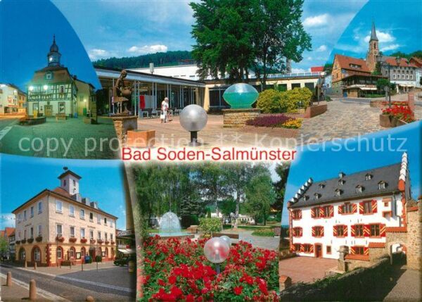 Bad Soden-Salmuenster Rathaus Kirche Stadtansichten Park Kurh
