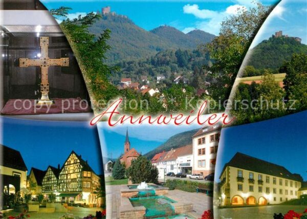 Annweiler Trifels Burg Altes Rathaus Marktplatz Panorama