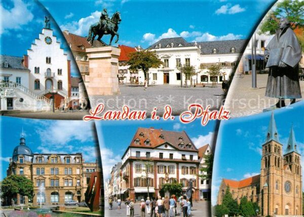 Landau Pfalz Reiterdenkmal Rathaus Schloss Kirche Ma