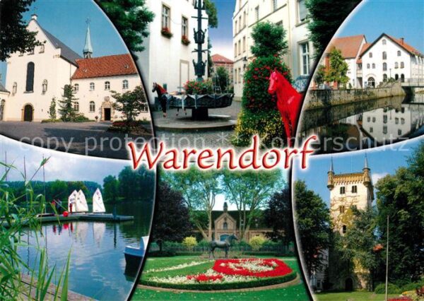 Warendorf Kloster Park Burg Stadtansichten Rotes