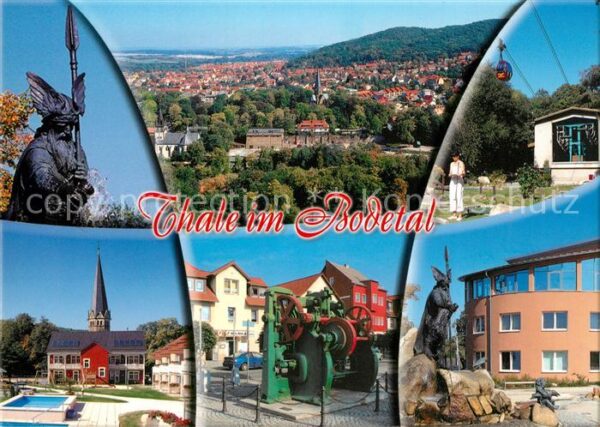 Thale Harz Panorama Fledermaus Denkmal Kirche Seil