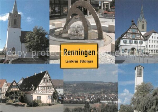 Renningen Kirchen Ortsansichten