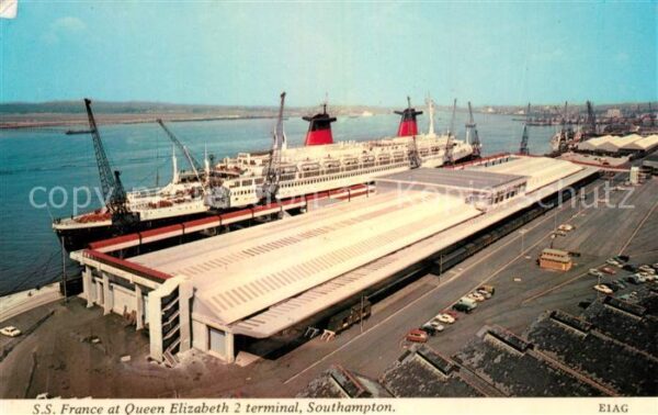 Dampfer Oceanliner S.S. France Queen Elizabeth 2 Terminal