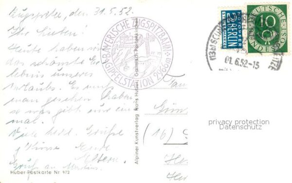Foto Huber H. Nr. 972 Münchner Haus Zugspitzgipfel Zugspi – Bild 2
