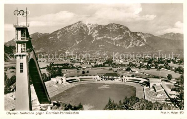 Foto Huber H. Nr. 873 Olympia-Skistadion Garmisch-Partenk