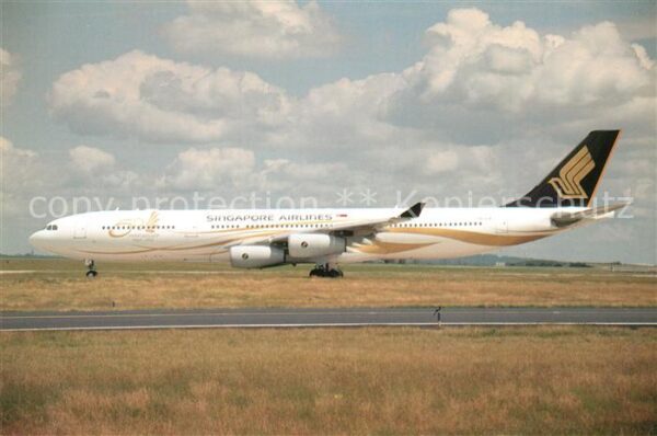 Flugzeuge Zivil Singapore Airline A 340-313 9V-SJE C/N