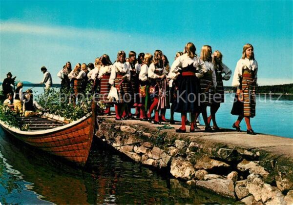 Trachten Schweden Dalarna Vid Rättviks kyrka