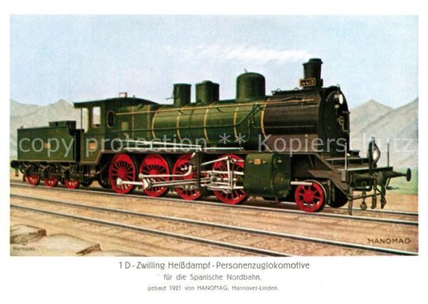 Lokomotive Personenzuglokomotive Spanische Nordbah