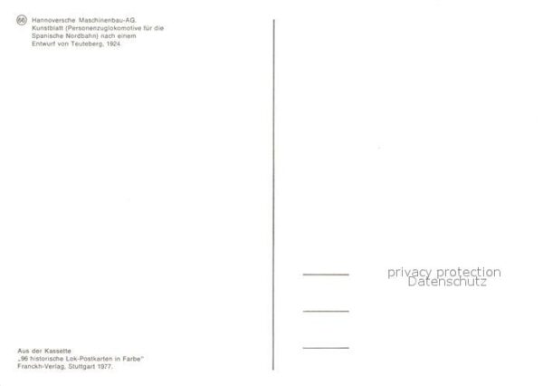 Lokomotive Personenzuglokomotive Spanische Nordbah – Bild 2