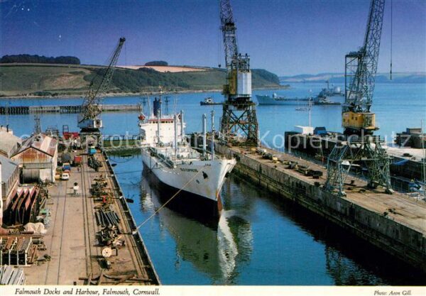 Schiffe Ships Navires Falmouth Docks Harbour Cornwall