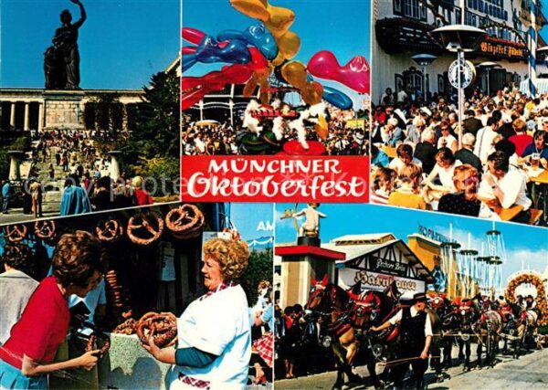 Oktoberfest München Brauerei-Pferdegespann Brezelst