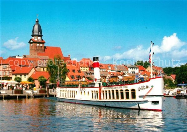 Dampfer Seitenrad Europa Stadthafen Waren Weisse Flotte M