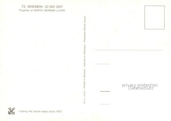 Dampfer Oceanliner TS Bremen – Bild 2