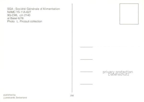 Flugzeuge Zivil SGA Societe Generale d_Alimentation NAM – Bild 2