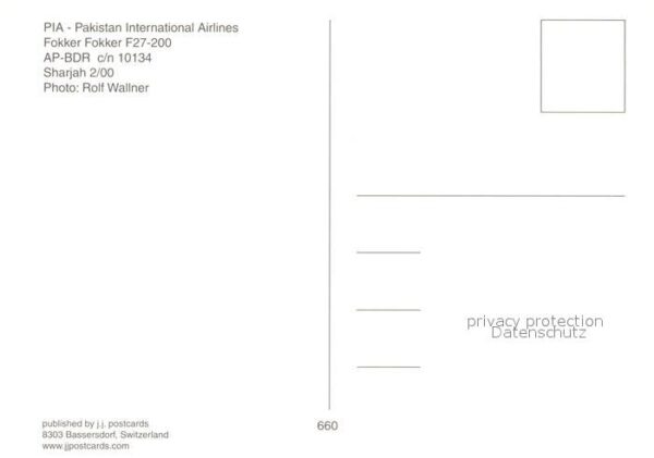 Flugzeuge Zivil PIA Pakistan International Airlines Fok – Bild 2
