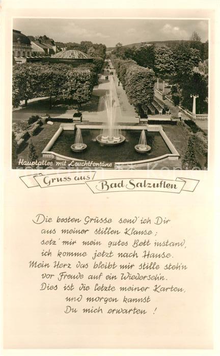 Bad Salzuflen Hauptallee mit Leuchtfontäne