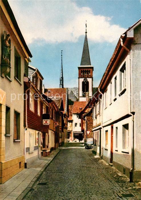 Dieburg Gundermannsgasse mit Stadtkirche