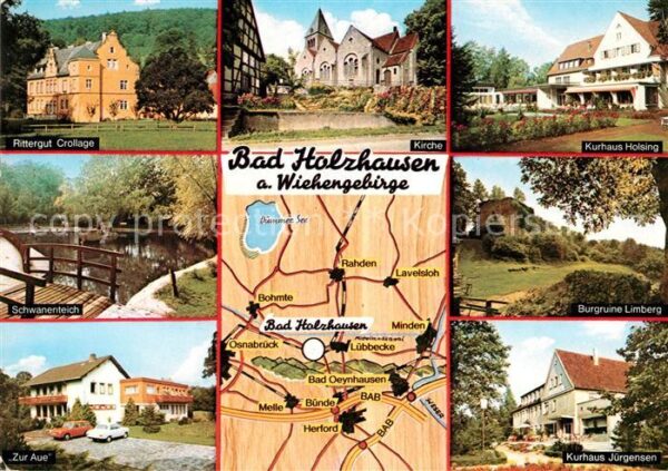 Bad Holzhausen Luebbecke Rittergut Crollage Kirche Kurhaus Holsi