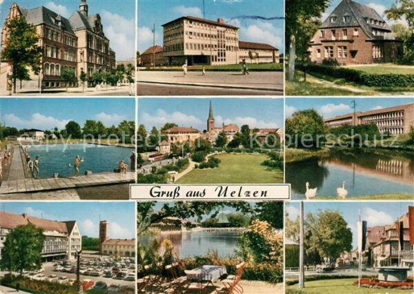 Uelzen Lueneburger Heide Schloss Rathaus Schwimmbad Schwanenteic