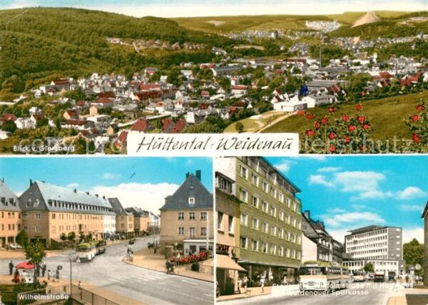 Huettental Weidenau Blick vom Giersberg Wilhelmstrasse Spar