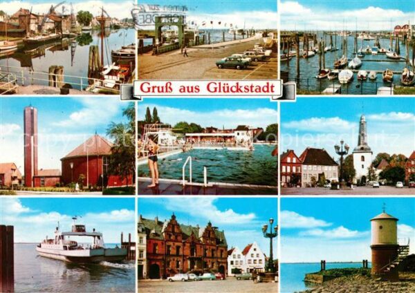 Glueckstadt Hafen Kai Yachthafen Leuchtturm Schwimm