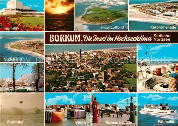 Borkum Kurhaus Südstrand Winter Sturmflut Inse