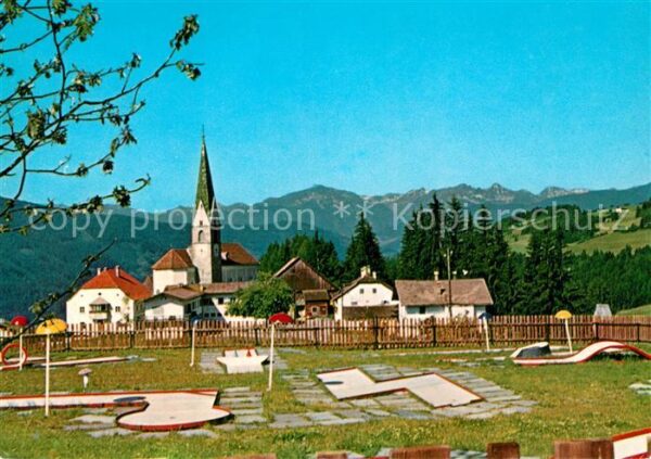 Terenten Vintl Suedtirol Minigold mit Sarntaler Alpen