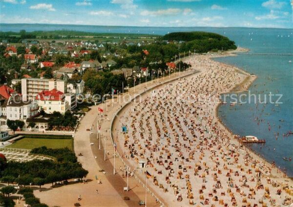 Travemuende Ostseebad Strand Fliegeraufnahme