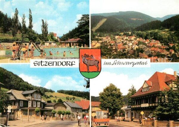 Sitzendorf Thueringen Schwimmbad Teilansicht FDGB Erholungshe