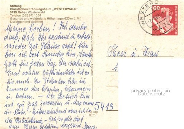 Rehe Westerwald Stiftung Christliches Erholungsheim Wes – Bild 2