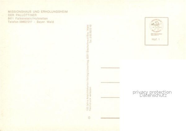 Falkenstein Oberpfalz Missionshaus Erholungsheim der Pallotti – Bild 2