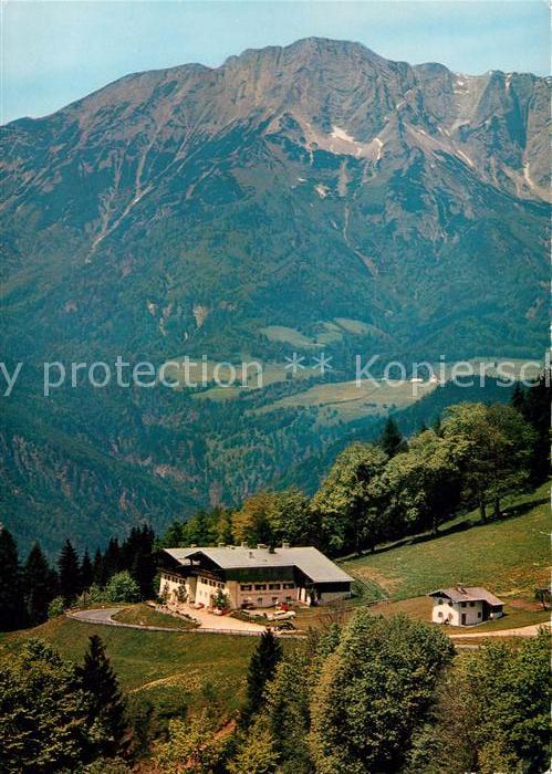 Oberau Berchtesgaden Berggasthof Heissbäck mit Untersberg