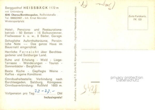 Oberau Berchtesgaden Berggasthof Heissbäck mit Untersberg – Bild 2