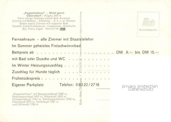 Oberstdorf Kappelerhaus Hotel garni Alpenpanorama – Bild 2